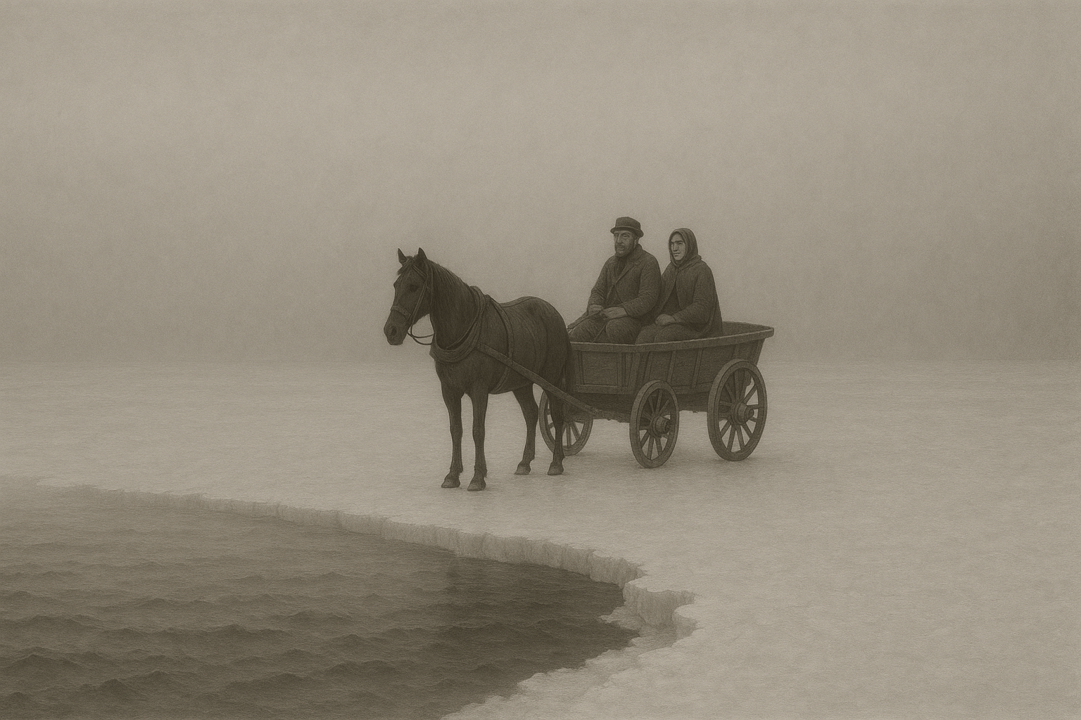 Bauernwagen auf dem Eis - AÌ-min