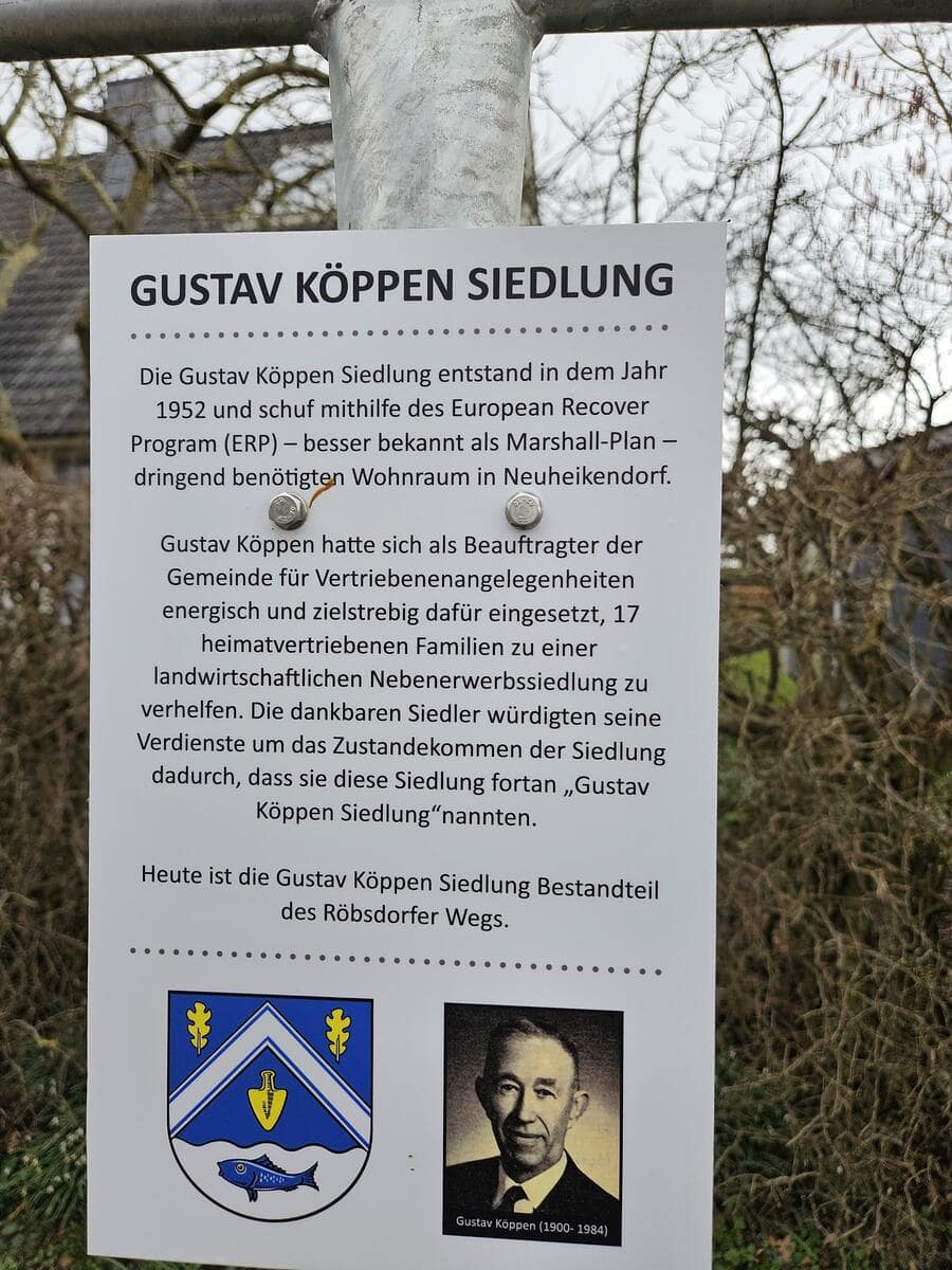 Erläuterungstext zu Gustav Köppen und der Siedlung