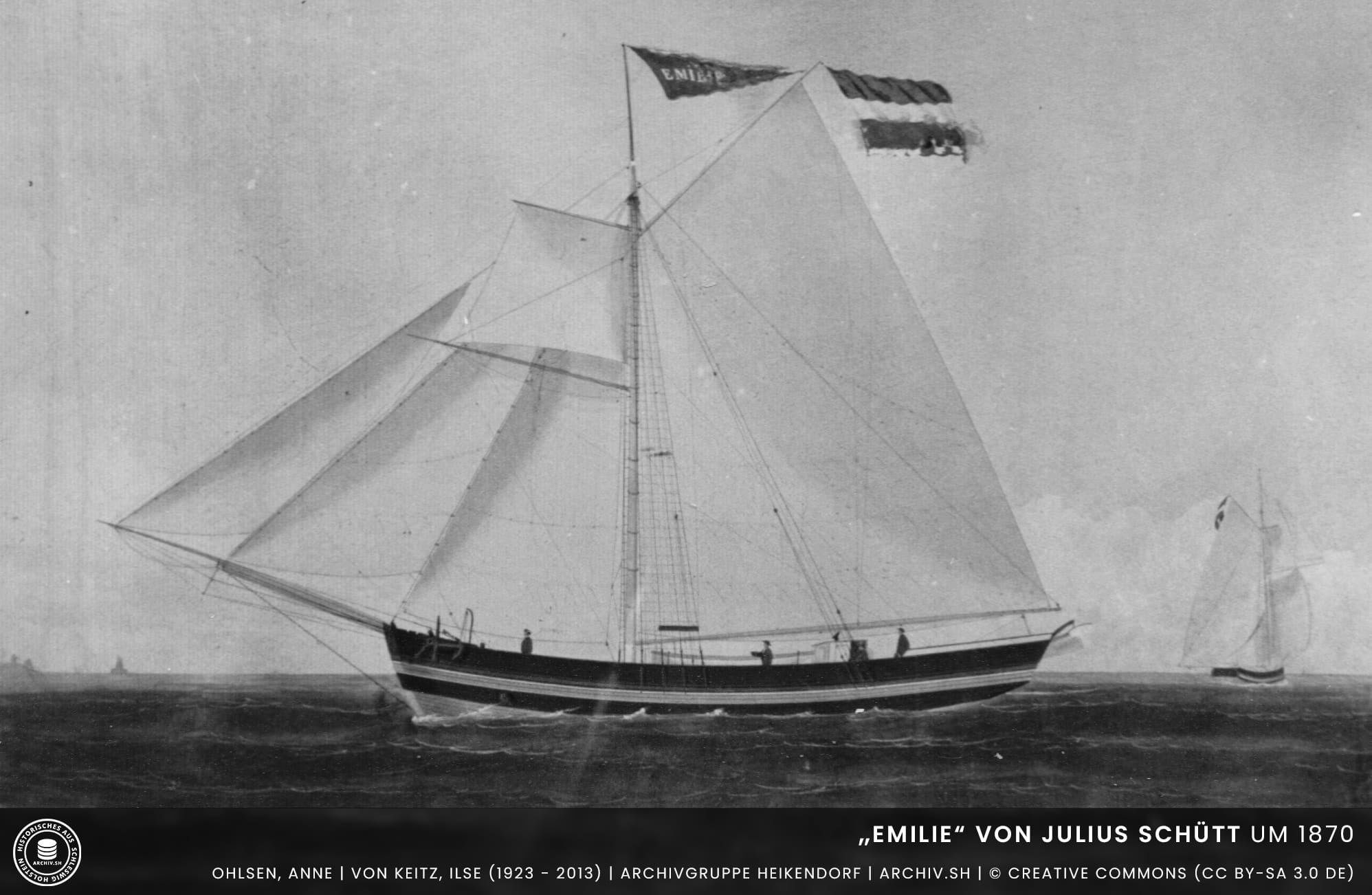 Yacht-Emilie-von-Kapitän-Julius-Schütt-um-1870